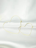 925 Silver Love Heart Hoop Earrings, 14k Plated