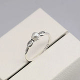 925 Silver Beauty Pearl CZ Ring European Jewelry