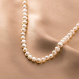 925 Silver Pearl Choker Necklaces Women Retro Wedding Bridal