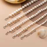 925 Silver Pearl Choker Necklaces Women Retro Wedding Bridal