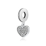 925 Silver Love Charm Beads for Bracelets & Bangles