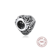 925 Silver Heart Charms Beads Family DIY Bracelet Jewellery