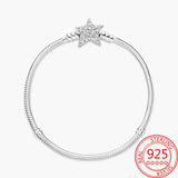 925 Silver Sparkling Star Charm Bracelet for Women