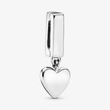925 Sterling Silver Heart Clip Charm for Reflexions Bracelet