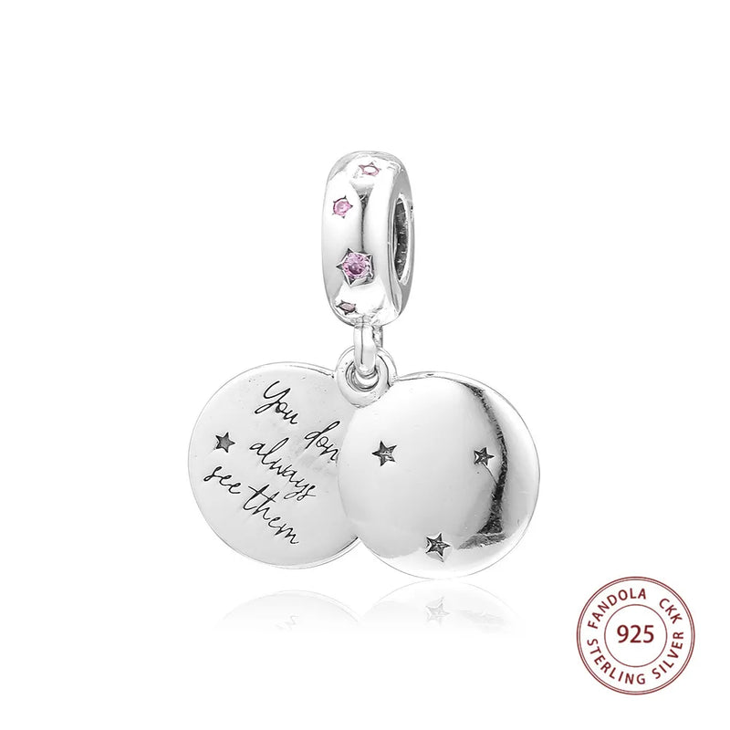 925 Silver Forever Sisters Charms Beads Europe Bracelets Necklaces