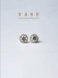 925 Silver French Diamond Stud Earrings For Women