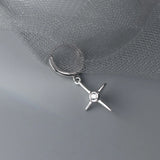 925 Silver Geometric Earrings Star Rectangle Drop Earring for Women
