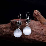 925 Silver Geometric Metal Style Earrings