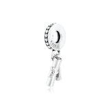 925 Silver Graduation Scroll Dangle Charm Bead for Bracelets