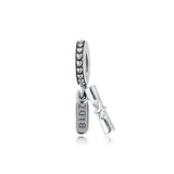 925 Silver Graduation Scroll Dangle Charm Bead for Bracelets