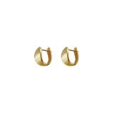 925 Silver Half-arc Brushed Grain Clip On Earrings Hypoallergenic