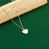 925 Silver Heart Pendant Necklaces on Chain