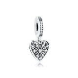 925 Silver Heart of Winter Dangle Charm for Bracelet