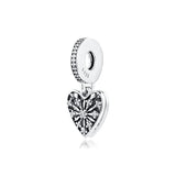925 Silver Heart of Winter Dangle Charm for Bracelet