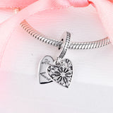 925 Silver Heart of Winter Dangle Charm for Bracelet