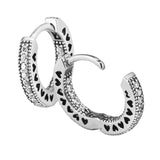 925 Sterling Silver Hearts Hoop Earrings for Women Girls