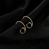 925 Silver Geometric Clip-On Earrings for Women