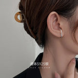 925 Silver Geometric Clip-On Earrings for Women