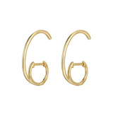925 Silver Geometric Clip-On Earrings for Women