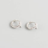 925 Silver Hoop Earrings Cross Ear Buckle Jewelry for Women