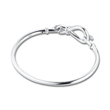 925 Silver Infinity Knot Bangle Bracelet for Women Girls Gift