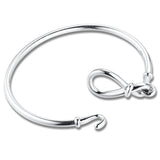 925 Silver Infinity Knot Bangle Bracelet for Women Girls Gift