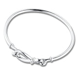 925 Silver Infinity Knot Bangle Bracelet for Women Girls Gift