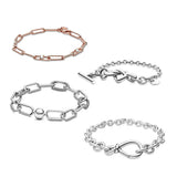 925 Silver Heart Bangle Bracelet for Women Jewelry