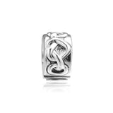 Sterling Silver Heart Clip Charm Bead for Bracelet