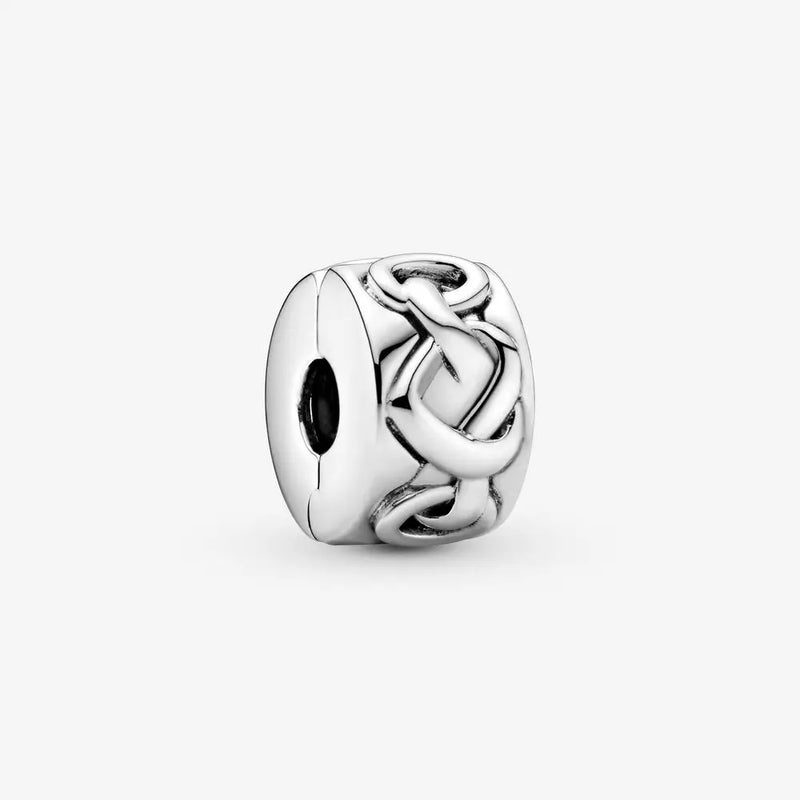 Sterling Silver Heart Clip Charm Bead for Bracelet