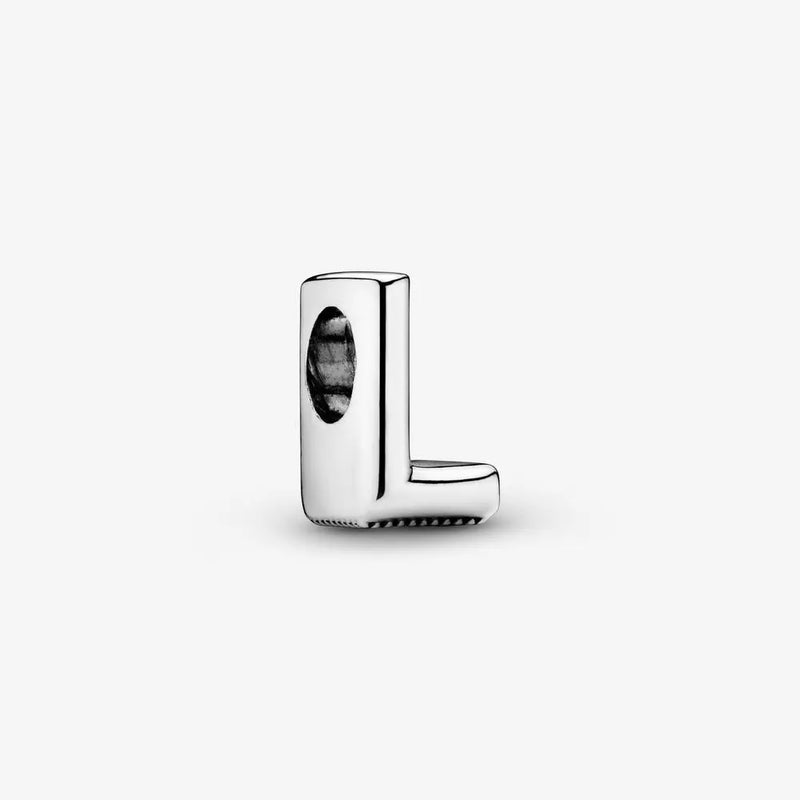 925 Silver Letter L Alphabet Beads for Bracelets Bangles Jewelry Making