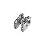 925 Silver Letter M Alphabet Beads for Charms Bracelets