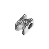 925 Silver Letter N Alphabet Beads for Charm Bracelets Jewelry Making