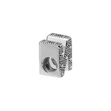 925 Silver Letter N Alphabet Beads for Charm Bracelets Jewelry Making