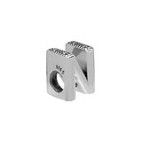 925 Silver Letter N Alphabet Beads for Charm Bracelets Jewelry Making