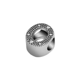 925 Silver Letter O Alphabet Beads Charms Bracelets Jewelry Gift