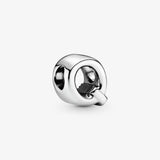 925 Silver Letter Q Alphabet Beads for Bracelets Women Jewelry Gift