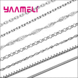 925 Silver Link Chain 10 Styles Collar Necklace