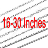 925 Silver Link Chain 10 Styles Collar Necklace