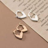 925 Silver Heart Clip-On Earrings for Women