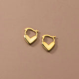 925 Silver Heart Clip-On Earrings for Women