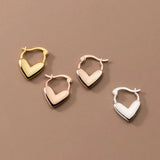 925 Silver Heart Clip-On Earrings for Women