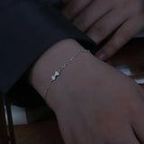 925 Silver Bowknot Chain Bracelet for Women Hypoallergenic Jewelry