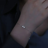 925 Silver Bowknot Chain Bracelet for Women Hypoallergenic Jewelry