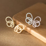 925 Silver Butterfly Wing Ear Cuffs for Women Hypoallergenic Jewelry