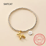 925 Silver Beads Animal Bracelet Wedding Jewelry