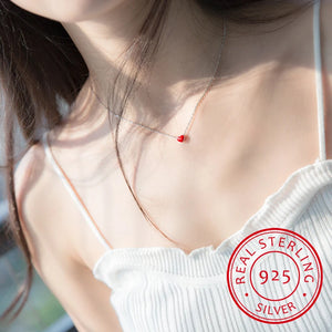 925 Sterling Silver Heart Pendant Necklace for Women Wedding Jewelry