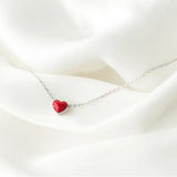 925 Sterling Silver Heart Pendant Necklace for Women Wedding Jewelry