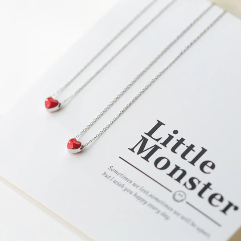 925 Sterling Silver Heart Pendant Necklace for Women Wedding Jewelry