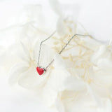 925 Sterling Silver Heart Pendant Necklace for Women Wedding Jewelry